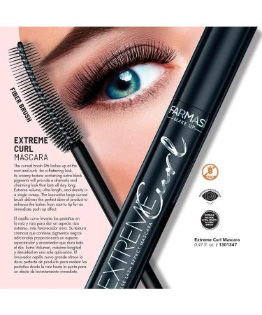Farmasi Extreme Curl Mascara - Voluminous, Longer, Thicker, and Curling Eyelashes - Long Lasting Black Formula - 0.4 fl. oz - Buy Online on GoSupps.com