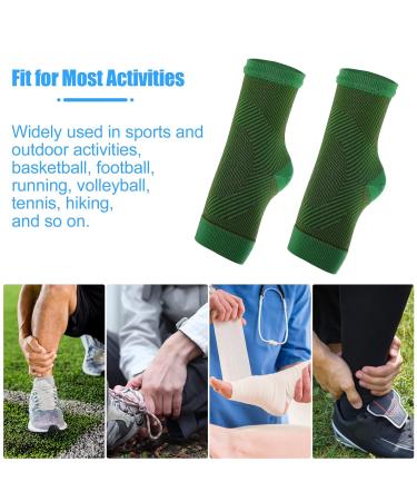 VOCOSTE Ankle Compression Sleeve Socks - Foot Brace for Men & Women | Achilles Tendon Support | Size L/XL - Green Brown - Buy Online on GoSupps.com