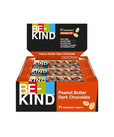 Buy Bekind Peanut Butter Dark Chocolate Snack Bar | Gluten-Free High Fiber No Preservatives | 12 x 40g - Buy Online on GoSupps.com