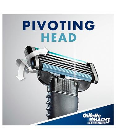 Gillette Mach3 Sensitive Men's Disposable Razors - 9 Count - Buy Online on GoSupps.com