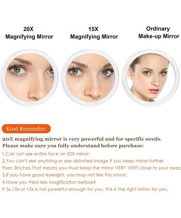 B Beauty Planet 5 Inch 20X Magnifying Mirror with Three Suction Cups - Ideal for Makeup, Tweezing, Blackhead, and Blemish Removal - Buy Online on GoSupps.com