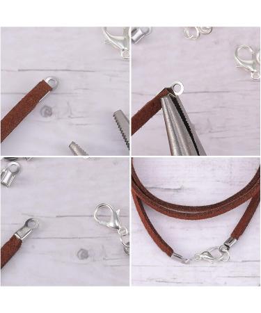304 Stainless Steel Fold Over Cord Ends 3x8mm - 100 Pieces | Jewelry Making Connectors - Buy Online on GoSupps.com