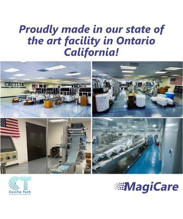 MagiCare Black Disposable Face Masks Made in USA - 50ct Box | Premium 3 Ply for Adults - Soft, Breathable & Comfortable - Buy Online on GoSupps.com