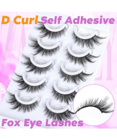 Self Adhesive Eyelashes - Cat Eye & Fox Eye Natural False Lashes | No Glue Handmade Spiky Soft Lashes Pack for International Shipping - Buy Online on GoSupps.com