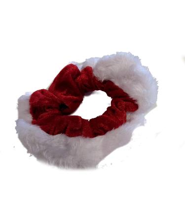 Pritties Accessories Christmas Red Velvet and White Fur Trim Hair Scrunchie Bobble Elastic Hair Band - Buy Online on GoSupps.com
