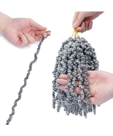 Gray 3 Pack Pretwisted Spring Twist Crochet Hair - 8 Inch Curly Braiding Hair (18 StrandsPack) - Buy Online on GoSupps.com