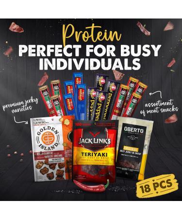 Meat Gifts for Men - Gifts for Dad Gifts - Bulk Snacks for Adults - Birthday Gifts for Men over 30 - Pepperettes Pepperoni Sticks and Beef Jerky Snack Box - Mens Gift Ideas - Gift Set for Men - Beef Jerky Bulk And Slim Jim Meat Sticks - Carnivore Snacks - - Buy Online on GoSupps.com