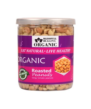 Blessfull Healing Organic Natural Vegan Tangy Tomato Roasted Peanuts Crunchy Healthy Snacks 300 Gram