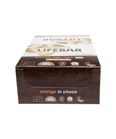 Lifefood Lifebar Inchoco Riegel | Raw Vegan Organic Energy Bar | Gluten-Free No Added Sugar | 15 Pack (Orange) - Buy Online on GoSupps.com