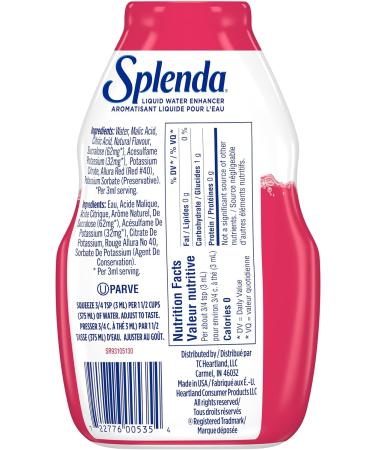 SPLENDA Liquid Water Enhancer Drops Strawberry Watermelon Flavor Sugar Free Concentrated Drink Mix 92mL Bottle (Pack of 2) Strawberry Watermelon 92 ml (Pack of 2) - Buy Online on GoSupps.com