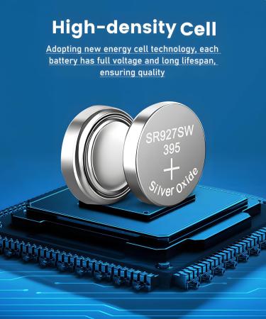 YKM 395 Watch Battery SR927SW 395 399 - 10 Pack Silver Oxide Button Batteries for LED Lights & Calculators | 1.55V AG7 - Buy Online on GoSupps.com