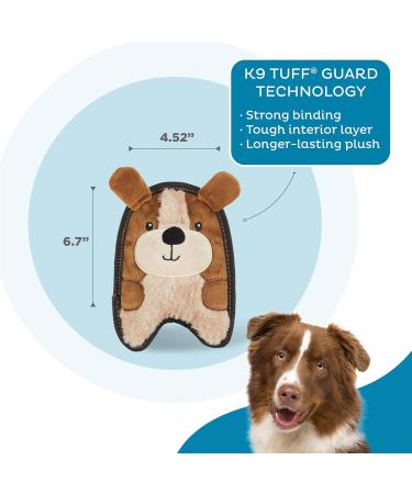 Outward Hound Invincibles Mini Plush Puppy Dog Toy - Brown XS for Small Dogs | Durable & Squeaky - Buy Online on GoSupps.com