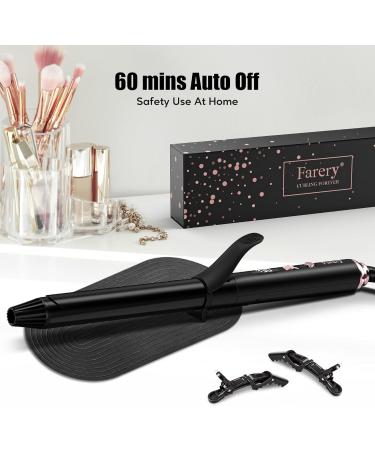 Buy Long Barrel Curling Iron 1 Inch - Extra Long Ceramic Curling Iron for Thin Hair with Argan Oil & Keratin - Adjustable Temp & Free Clips Included - Buy Online on GoSupps.com