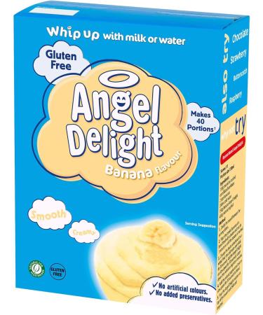 Angel Delight Banana Flavour Dessert Mix - 12x600g - Buy Online on GoSupps.com