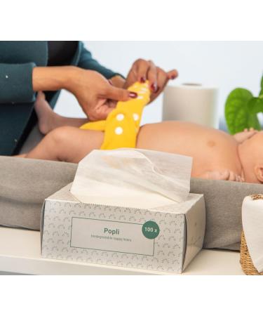 Buy Popolini Diaper Inserts - Eco-Friendly Popli Fleece for Cloth Diapers 100 Sheets | International Shipping Available - Buy Online on GoSupps.com