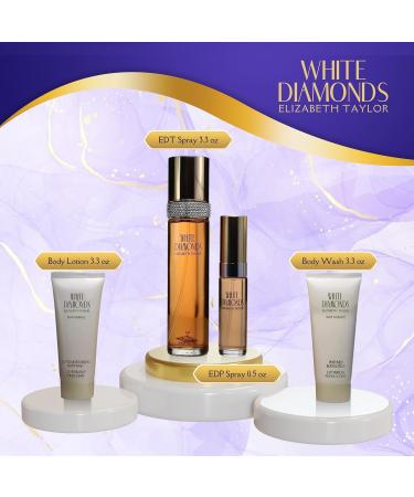 Elizabeth Taylor 4 Piece White Diamonds Fragrance Gift Set for Women 10.23 Ounce (Pack of 1) - Buy Online on GoSupps.com