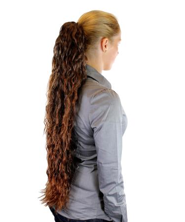 Hairpiece: Insane volume Very long curly/kinky braid/ponytail Mediterranean Brown Mix Kinks N838-2T30 75 cm