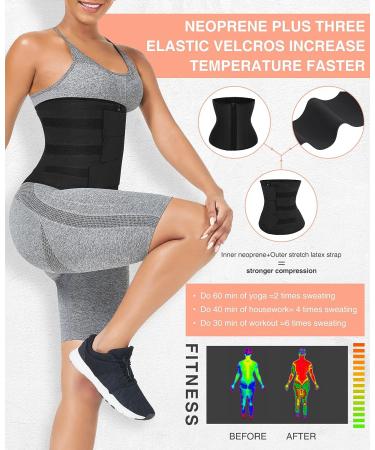 FeelinGirl Long Torso Waist Trainer for Women with Triple Velcro Belt - Large - Buy Online on GoSupps.com