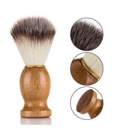 Baugger Men's Beard Shaving Brush - Wooden Handle Hairdressing Tool for Beard Care & Grooming - Buy Online on GoSupps.com