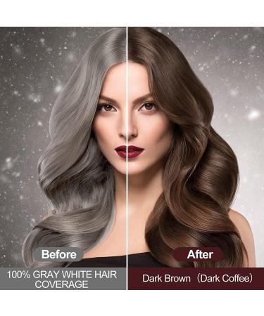 Dark Brown Hair Dye Shampoo for Women & Men 3 in 1- Hair Color Shampoo Hair Dye Shampoo for Gray Hair Instant Hair Coloring Shampoo 500ML (Dark Brown) - Buy Online on GoSupps.com
