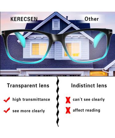 Kerecs 3 Pack Reading Glasses for Women - High-Quality Rectangular Frames with Spring Hinges - Comfortable Reading Aid (1.5 Magnification 3 Colors) - Buy Online on GoSupps.com