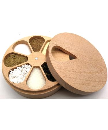 Fashciaga Wood Daily Weekly Pill Organizer & Storage Box (Beech) - Organize Vitamins, Medicines, Spices, Jewelry & More! - Buy Online on GoSupps.com