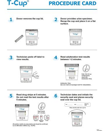 Prime Screen 5 Panel Multi Drug Urine Test Compact Cup - T-Cup - 1 Pack | AMP, COC, mAMP, MET, OPI, THC | TDOA-254 - Buy Online on GoSupps.com