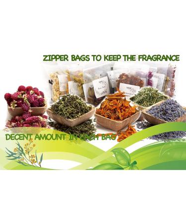 16 Bags Grade A Dried Flowers for Soap, Candle Making & Bath Bombs - Essential Fragrant Herbs & Flowers for DIY Crafts - Buy Online on GoSupps.com