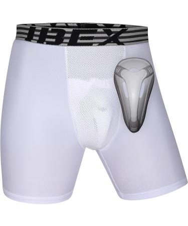 IBEX ATHLETIC Youth Compression Shorts with Protective Cup - X-Large | Youth Cup Underwear for Boys - Buy Online on GoSupps.com