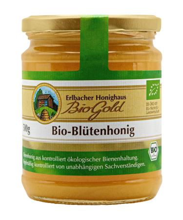Erlbacher Honighaus Biogold Bio-Bl ten honey 500g of creamy-aromatic-enforced and fine creamy honey from ecological beekeeping (1 x 500g)