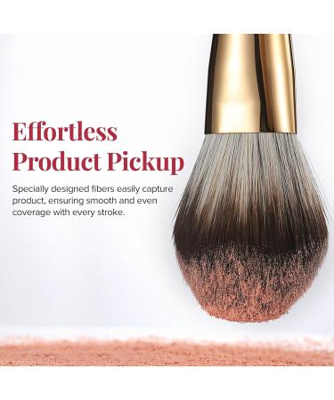 Delbar Gold Makeup Brushes Set | 8pc Full Face with Travel Bag | Professional Cruelty-Free | Lady of Eshgh - Buy Online on GoSupps.com
