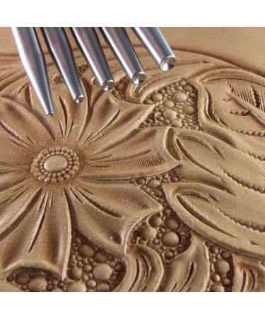 Seeder Leather Stamps  Set of 5  Stainless Steel Leather Stamping Tools  Zhong Jiang