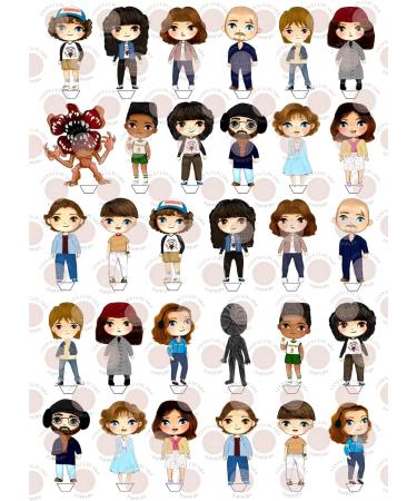 30 Strange Kids Theme #4 Edible Cupcake Toppers - FULL SET - 16 Characters! Stand Up Wafer Cake Decorations - Buy Online on GoSupps.com