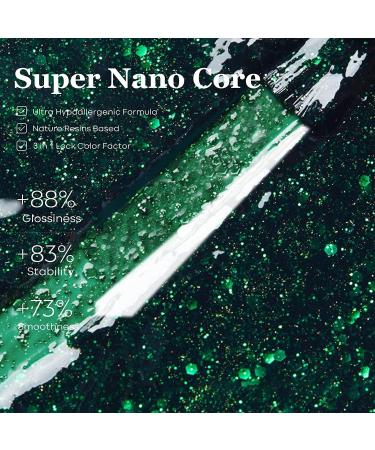 Modelones Blue Green Gel Nail Polish - 6 Colors Misty Gray Dark Green Glitter Gel Polish Kit Sage Green Baby Blue Nail Gel Polish Soak Off UV Gel Nail Lamp Gel Nail Kit DIY Home Nails Manicure Gifts - Buy Online on GoSupps.com