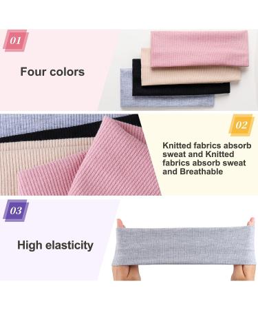 DRWSSR Sports Headbands for Women - Non-Slip Elastic Yoga Headbands (4pcs) - Buy Online on GoSupps.com