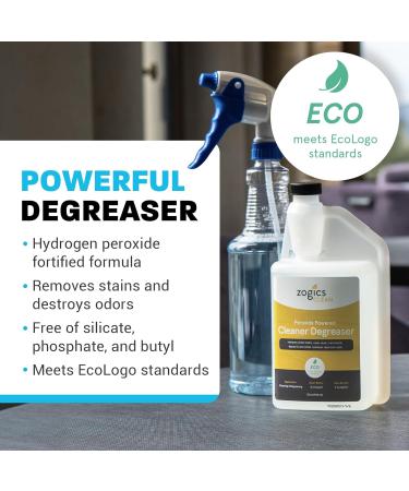 Buy Zogics Peroxide Powered Cleaner Degreaser – 32 oz Bottle Makes 8 Gallons ECOLOGO Certified - International Shipping Available - Buy Online on GoSupps.com