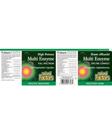 Natural Factors Multi Enzyme Full Spectrum 120 Capsules - Buy Online on GoSupps.com
