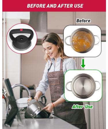 316 Stainless Steel Cast Iron Skillet Cleaner - Iron Pan Chainmail Scrubber for Cookware, Woks, Pots, Grills - Buy Online on GoSupps.com