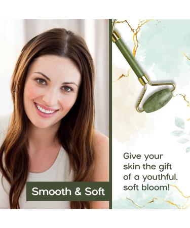 Jade Face Roller & Gua Sha Massage Tool Set - Premium Skin Care Gift for Radiant Skin - Buy Online on GoSupps.com