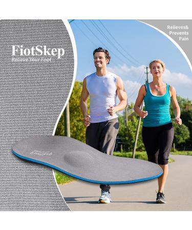 FiotSkep High Arch Metatarsal Pad Orthotics - Pain Relief Inserts for Morton's Neuroma, Plantar Fasciitis, Flat Feet - Men 6-6.5/Women 8-8.5 Gray - Buy Online on GoSupps.com