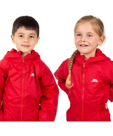 Trespass Kids' Waterproof Rain Suit 5-6 Years - Signal Red | Outdoor Drip Drop - Buy Online on GoSupps.com