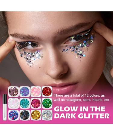 face glitter face glitter for women bright hair and body glitter festive makeup 10ml with quick dry glue pub accessories for women - Buy Online on GoSupps.com