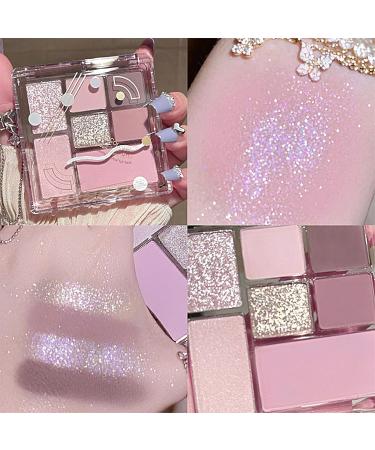 Eyeshadow Palette for Women - 7 Colors Blendable Bright Makeup Palette | Professional Vibrant Colors Shades Cosmetics Compact Waterproof Glitter Makeup Palette for Blendable Bright Makeup Shakven Streamer Iris No. 19 - Buy Online on GoSupps.com