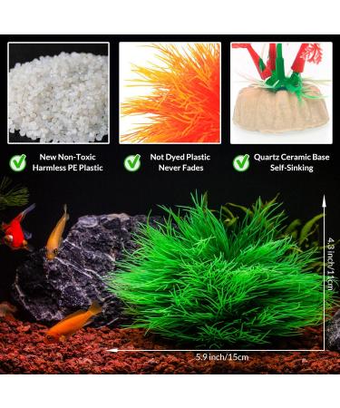 TAOMYPETS Plastic Aquarium Plants - Coral Reef Ornaments for Fish Tanks | Green Aquarium Decor for Vibrant Aquatic Life - Buy Online on GoSupps.com