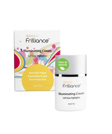 Frilliance Illuminating Cream  Hydrating Self Glow Highlighter  Cruelty Free Hypoallergenic for Teens of All Skin Types  30 ml / 1 fl oz