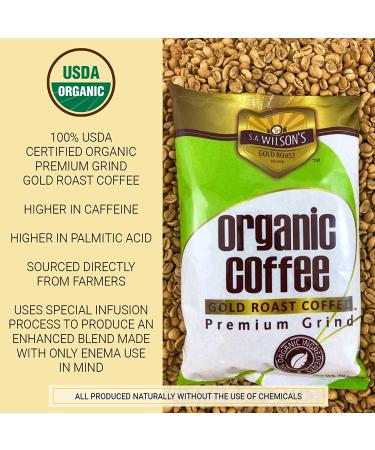 Organic High Caffeine Gold Coffee Enema 2-Pack by S.A. Wilson - 44% Higher Caffeine - Kinara Coffee Scoop Included - Buy Online on GoSupps.com