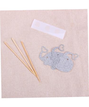 OFFSCH 3pcs Elephant Cupcake Picks Appetizers Fruit Cocktail Picks Jungle Gold Glitter Toppers Topper Heart Glitter Topper Heart Wedding Paper Cups Cupcake Topper Plate Sequins Silver medium - Buy Online on GoSupps.com