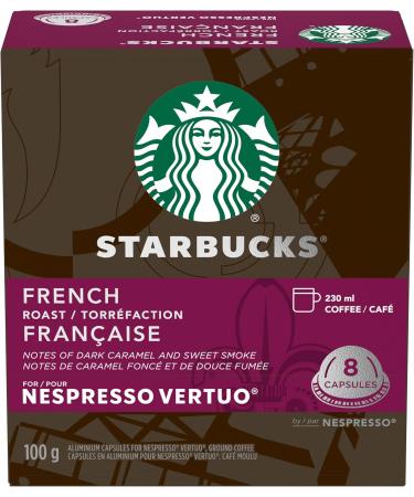 Starbucks by Nespresso Veranda Blend Blonde Roast Coffee Pods & French Roast For NESPRESSO VERTUO Dark Roast Coffee + Roast Veranda 1 g (Pack of 1) - Buy Online on GoSupps.com