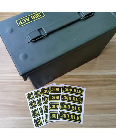 Aolamegs Ammo Can Vinyl Sticker Set - 40 Pack, 10 Varieties - 9MM, 5.56, 7.62, 12GA, .22, .223, .308, .300, .380, .45 - Buy Online on GoSupps.com
