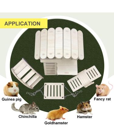 Eyksta 4 Pieces Hamster Toys Including Wooden Hamster House Seesaw Bridge and Swing Boredom Breaker Activity Toys for Gerbil Guinea pig Syrian Hamster Dwarf Hamster - Buy Online on GoSupps.com